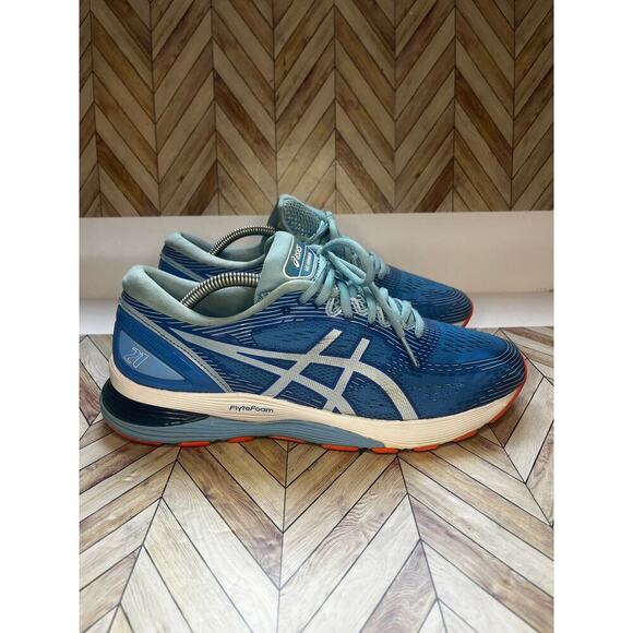 Asics Performance Gel-Nimbus 21 Mesh Running Sneakers Shoes Blue Women's Size 11 - Picture 4 of 11